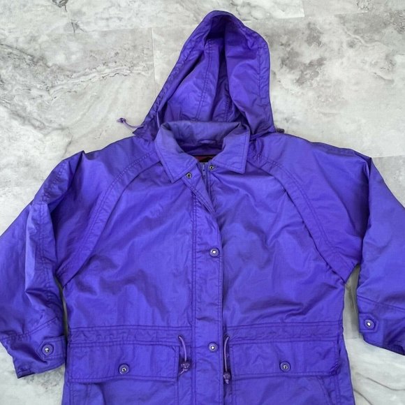 Vintage Pacific Trail Womens Nylon Hooded Windbreaker Jacket Size Medium‎ M - Picture 2 of 6